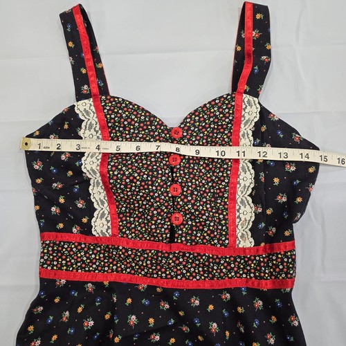 Gunne Sax By Jessica San Francisco Vintage 1970s Sundress Dress Size 9 Floral - Picture 6 of 22