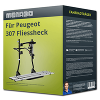 Menabo FahrradträGer Cobra Plus Schwarz/Silber FüR Peugeot 307 Fliessheck 3A/C