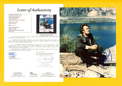 Clint Eastwood Signed JSA LOA Autographed 8X10 Dirty Harry Photo ...