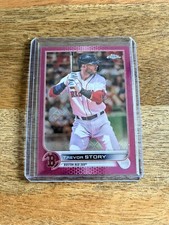 TREVOR STORY 2022 Topps Chrome PINK Logofractor #/199 BOS Red Sox #55 SP
