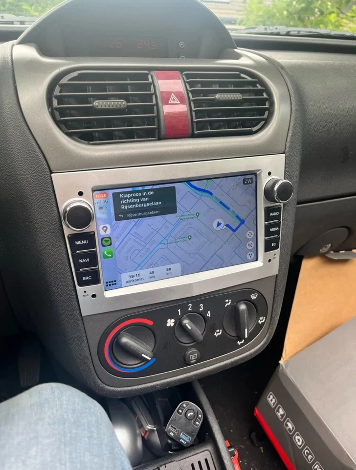 Autoradio Android 12 7" GPS CarPlay WiFi Bluetooth per Opel Astra Corsa Meriva - Immagine 3 di 4