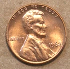 1962 Lincoln Memorial Cent — photo from another recent sale