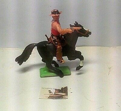 Soldatino Cowboy outlet senza marca sù cavallo Britains in plastica scala 1:32