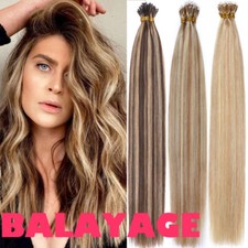 Nano Rings Beads Russian Remy Nano Ring Human Hair Extensions Balayage 16 18 20"