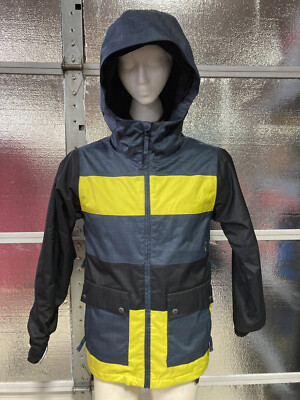 Volcom Snowboard Jacket - Youth XL (Regular) - Black Grey Yellow Ski Winter Snow