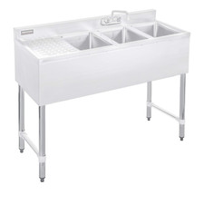 Gambe per Lavello Bar e Lavello Utility - Gambe Potenziate Zincate 25 Pollici - Alza Basi