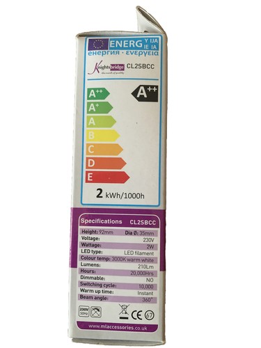 Kinghts Bridge LED Candle 2w 230v B15d Pack 4 - Picture 2 of 2
