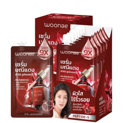 6 X 50g. Woonae Manee Daeng White & Baby Reduce Dark Spot Wrinkle Face Serum