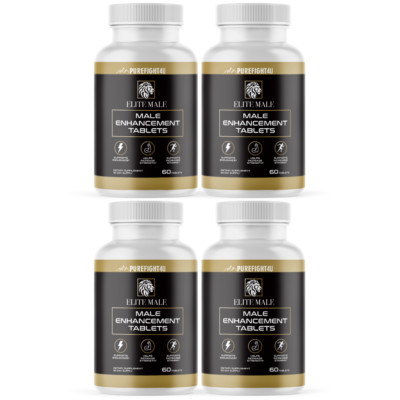 Elite Male Enhancement Tablets for Maximum Vitality and Endurance 4 Bottles