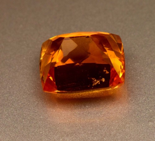 Natural Orange yellow Madeira Citrine 17 Ct Certified Cushion Cut Loose Gemstone - Picture 5 of 5