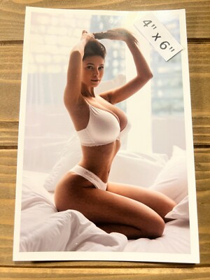 Pretty Curvy Girl Picture Image Beautiful Tan Reprint Photo Glossy 4x6 Inch
