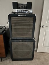 Vintage Ampeg B18N combo tube bass amplifier with 15" extension speaker