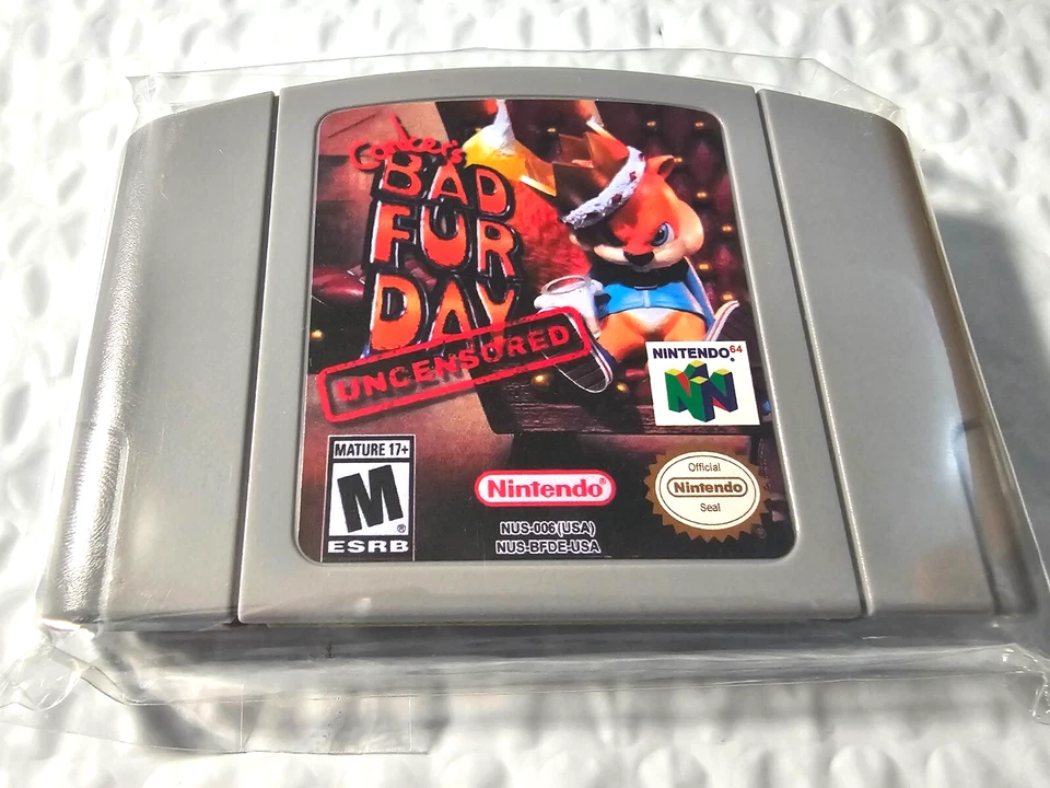 New Nintendo 64 Conker's Bad Fur Day Uncensored N64 Nintendo 2001 Game Cartridge - Image 3 of 4