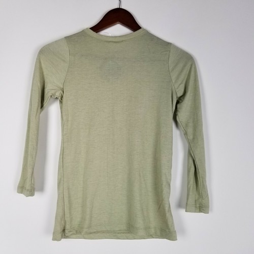 Poof Womens Top Size M Light Green Base Layer Basic Lightweight Shirt New - Picture 5 of 5