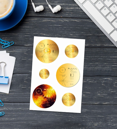 NASA Voyager 1 Golden Record — pegatinas espaciales, paquete de pegatinas, piel de MacBook
