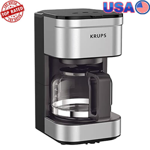 5-Cup Drip Coffee Maker Pause & Brew Keep Warm Stainless Steel Reusable Filter