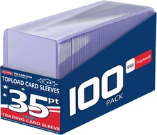 Card Sleeves - 3"X4" Hard Plastic Top Loaders for Cards - Trading Card Sleeve & 