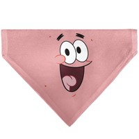 Spongebob Squarepants Pet Bandana Patrick Star Smiling Face Close Up (Us Import)