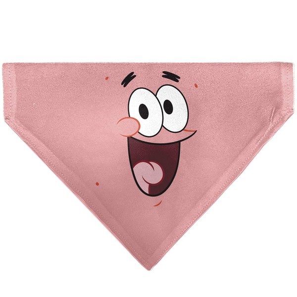 Spongebob Squarepants Pet Bandana Patrick Star Smiling Face Close Up (Us Import)-image