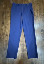 Lauren Ralph Lauren Boys 16 R Trouser Dress Pants Windowpane Plaid Navy Blue