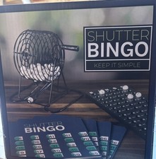 Shutter Bingo Set - Complete Game w/ Reusable Number Cards, Plastic Balls - NIB