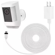 Power Adapter For Ring Spotlight Cam Plus/pro battery With 25ft/7.5m Flat Weat