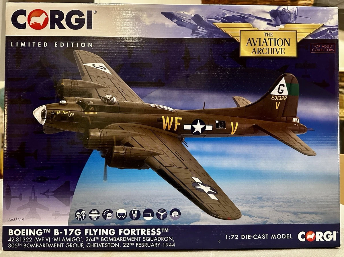 Corgi B-17F 1:72 ダイキャストモデル B-17F Flying Fortress 1:72 Diecast Model - Corgi CG-AA33322 - $314.95