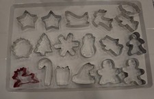 Lot Of 18 Christmas Metal Cookie Cutters