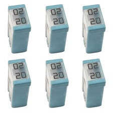 6PCS 20A 32V Mini Slotted Automotive MCASE Shaped Cartridge Fuse Kit, Micro L...