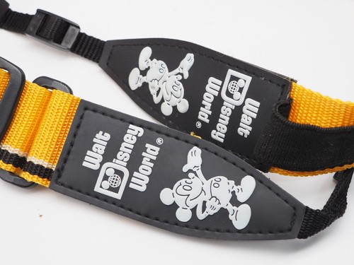 Classic Official Walt Disney World Mickey Mouse wide Camera strap, 1980s Yellow - Picture 3 of 9