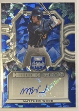 2023 Panini Elite Extra Edition #HG-MWD Matthew Wood Hidden Gems Blue Signatures
