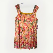 Vince Camuto Women's Orange Printed Square-Neck Fit & Flare Dress Size Plus 22W