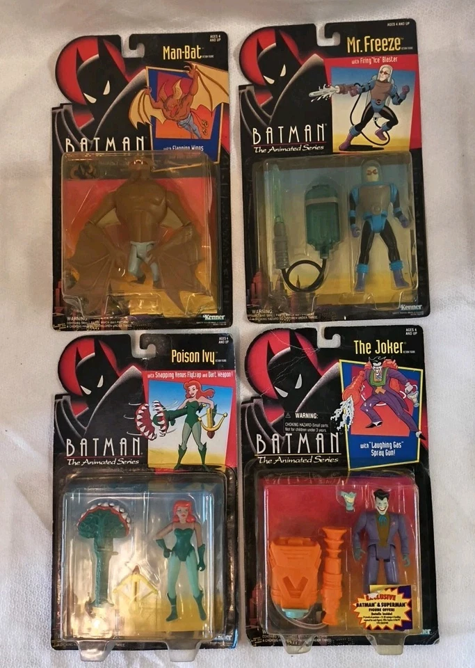 Batman Serie Animada - 4 Figuras de Acción de Villanos - VINTAGE 1993 - ¡Súper Set #2! Foto 2 de 4