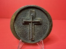 Vintage Bronze Cross Belt Buckle