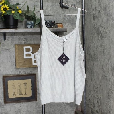 Ava & Viv Women's Plus Size V-Neck Sweater Tank 83786615 3X 4X X