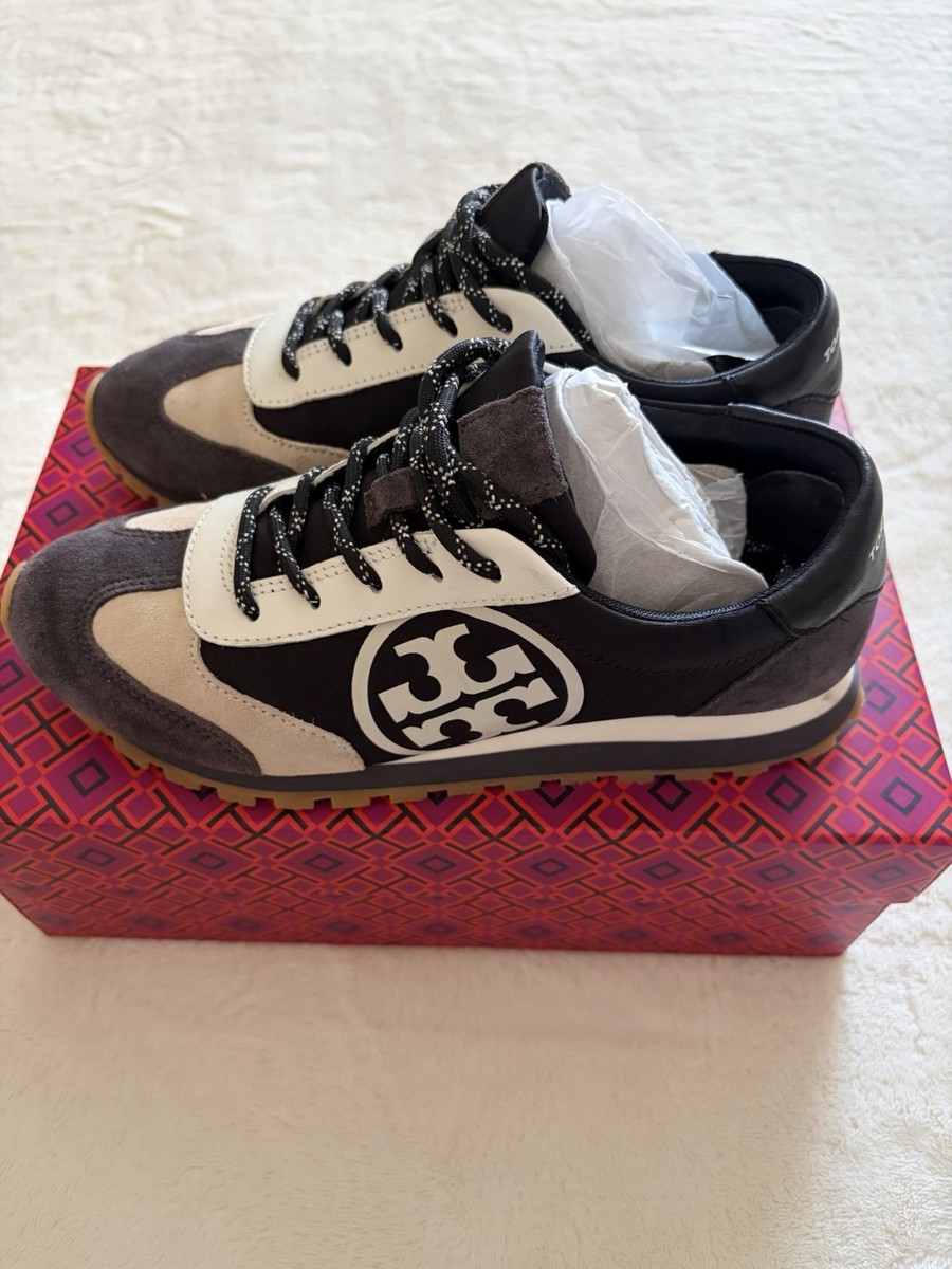 Tory Burch Annie Nylon Runner Colorblock Nylon Suede Sneakers