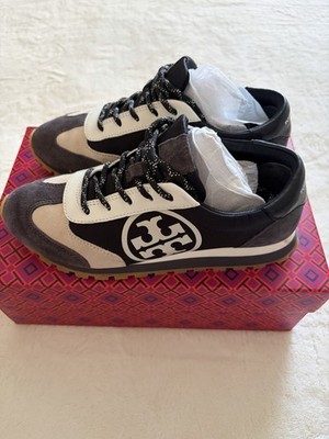 Tory Burch Annie Nylon Runner Colorblock Nylon Suede Sneakers