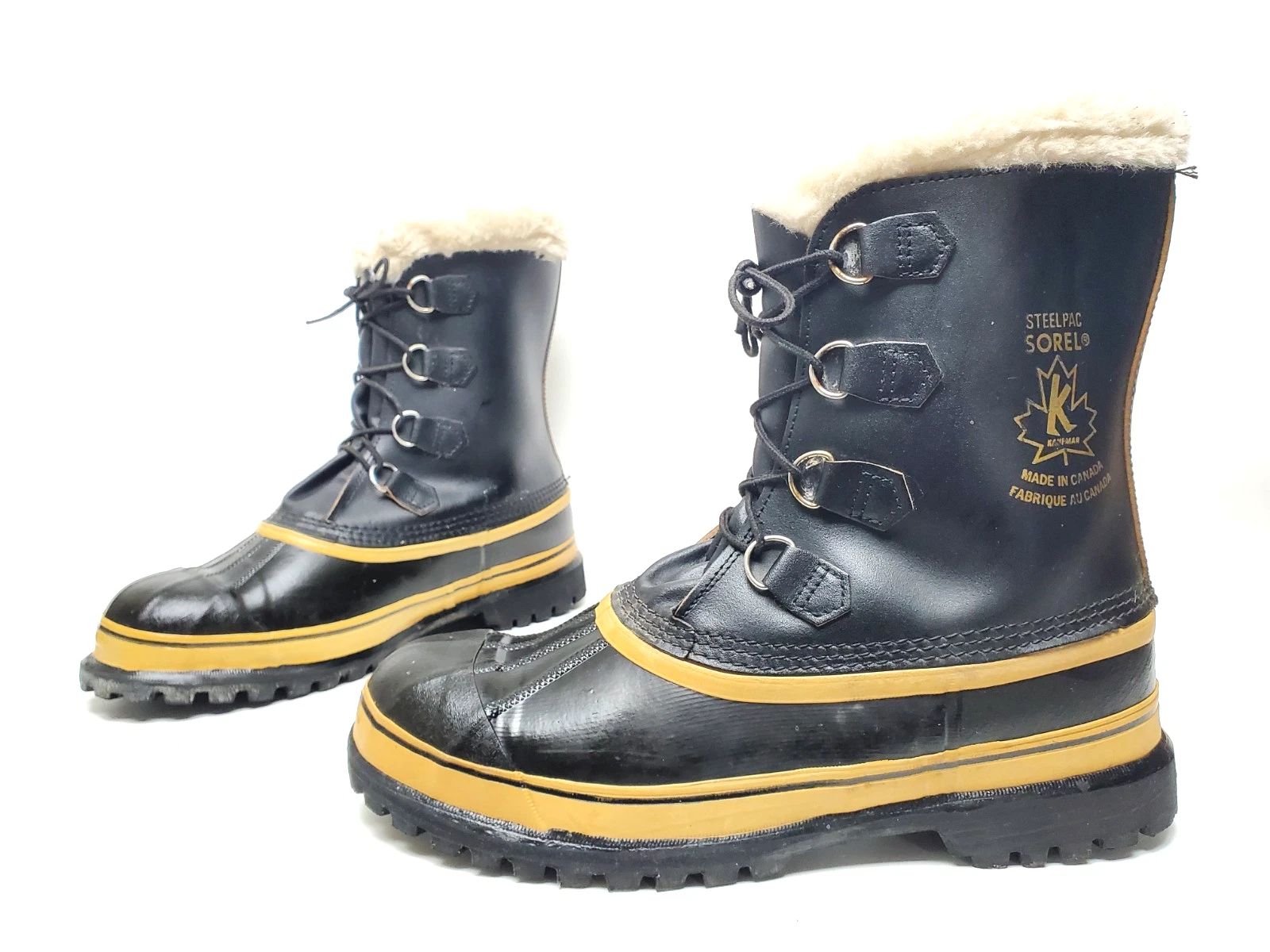 SOREL Original Canada STEEL PAC Wool Liner Winter Snow Boots Men's US 12