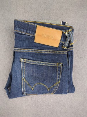 Edwin Jeans ED-80 Selvedge W29 L32 Blau Stonewash Slim Tapered Button Fly