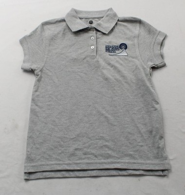 Dennis Girl's Madonna Del Sasso School Pique Polo EJ3 Oxford Grey Small NWT