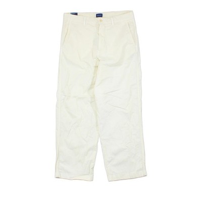 Gant Relaxed Trousers Mens W32 L29 Cream Casual Straight