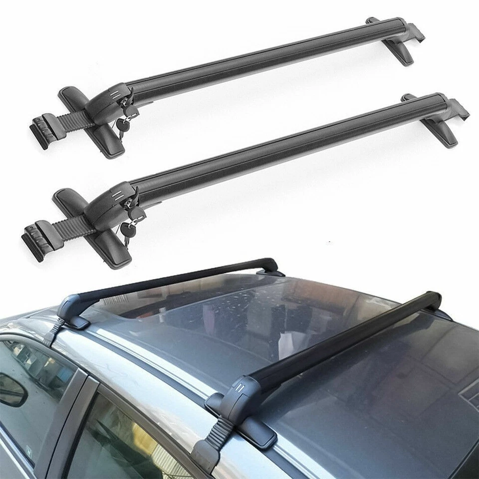 Car Top Roof Rack Cross Bar 43.3" with Lock For Nissan LEAF 2011-2022 2023 2024 - Image 3 of 4