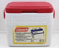 Coleman 5272 8 Quart Personal Hard Cooler Red White Reversible Tray Lid