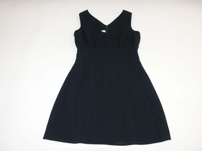 Bebe Women's Sleeveless A-Line Dress Size 12 NWT Black Above Knee V-Neck