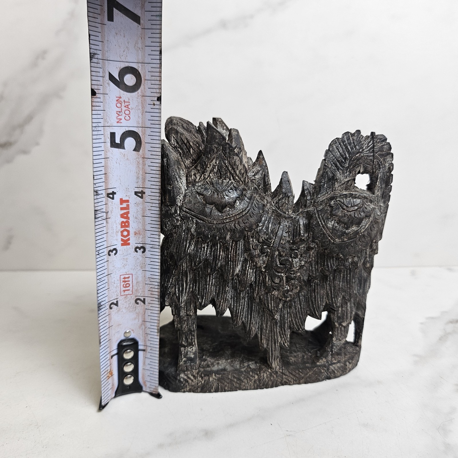 Hand Carved Wood Wooden Balinese Bali Barong Dragon Statue Figure Protection