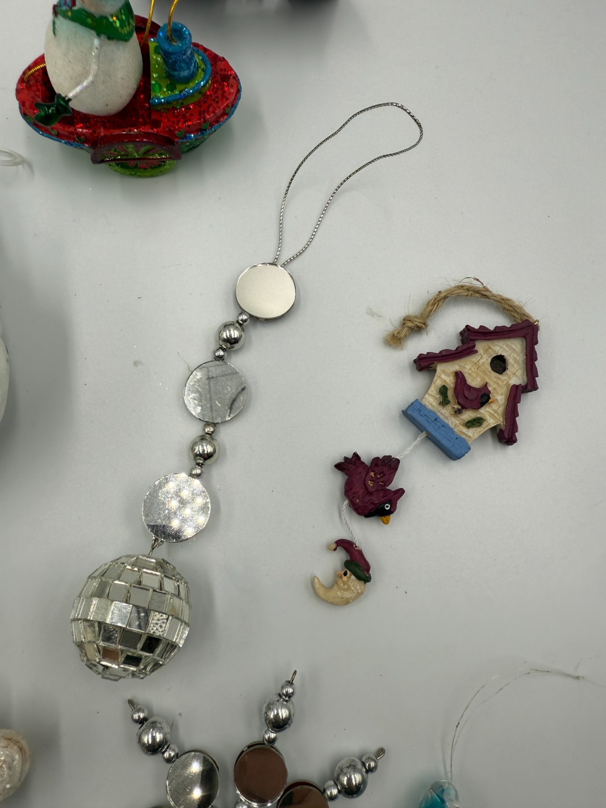 10 Christmas Tree Ornaments Bundle Mixed Lot Assorted Vintage