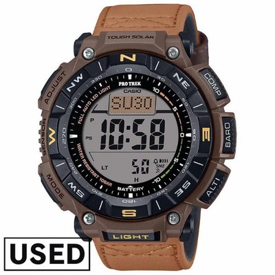 Casio Pro Trek PRG-340L-5JF Solar Triple Sensor Men's Used Outdoor Watch From Ja