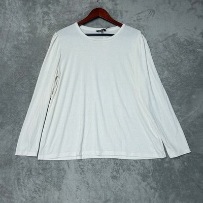 NWT Well Worn Women's XXL White Long-Sleeve Pullover Knit Top  G2074