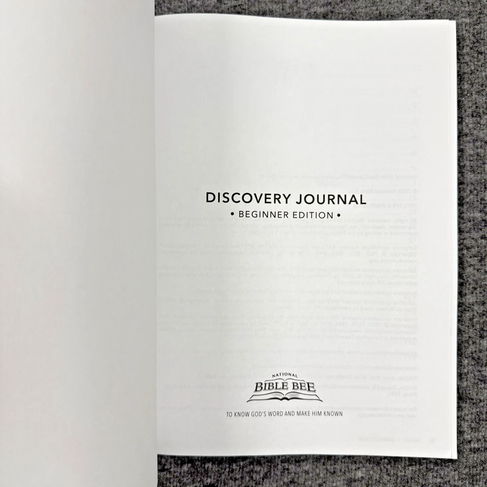 National Bible Bee Created Discovery Journal Beginner Edition (2025), Homeschool - Image 3 of 4
