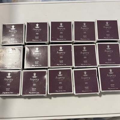 Lot of 15 Asprey London Purple Water Soap 30g/ 1oz. Expires 2028